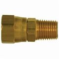 Midland Metal Straight Swivel Adapter, Adapter, 3416 x 12 Nominal, 37 deg Female JIC Flare x MIP, Brass 28756